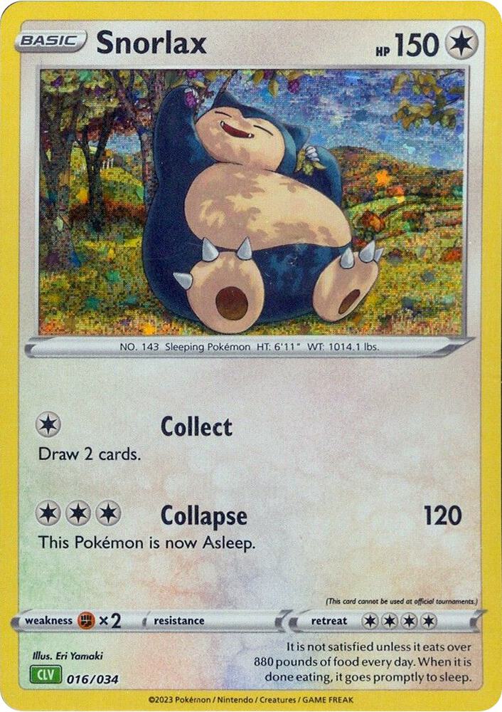 Snorlax 016/034 (Trading Card Game Classic)  - Holofoil