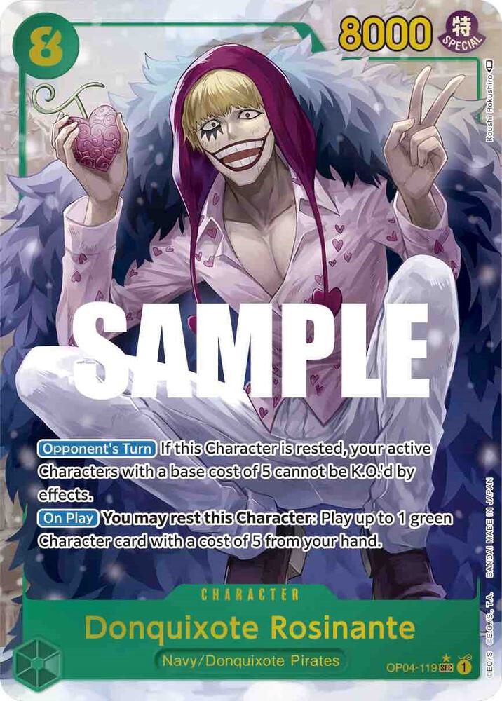 Donquixote Rosinante OP04-119 (Kingdoms of Intrigue)  - Alternate Art Foil