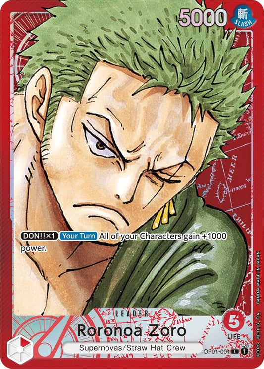 Roronoa Zoro OP01-001 (Romance Dawn)  - Alternate Art Foil