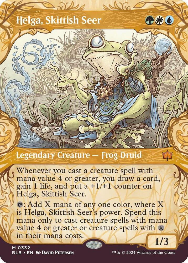 Helga, Skittish Seer 332 (Bloomburrow)  - Showcase Foil