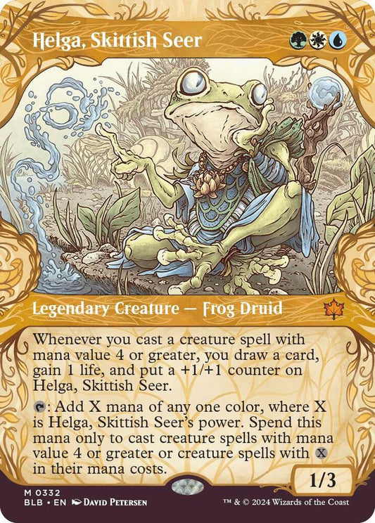 Helga, Skittish Seer 332 (Bloomburrow)  - Showcase Foil