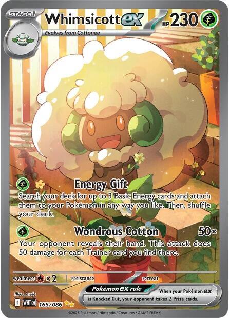 Whimsicott ex 165/086 (SV: White Flare)  - Holofoil