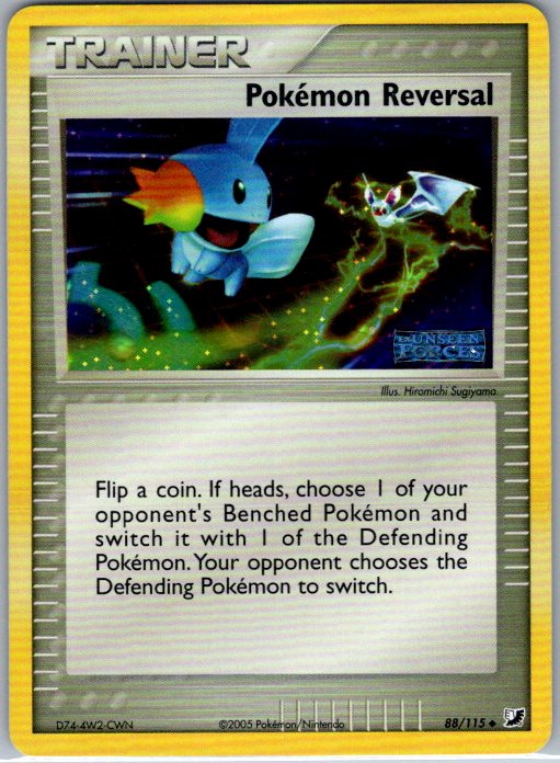 2005 Pokemon Unseen Forces 88/115 Pokemon Reversal Reverse Foil Stamped *LP*