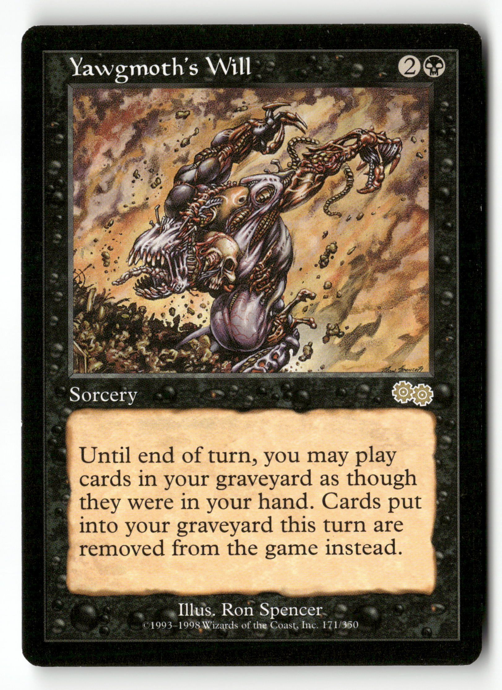 MTG Urza's Saga 171 Yawgmoth's Will R NM