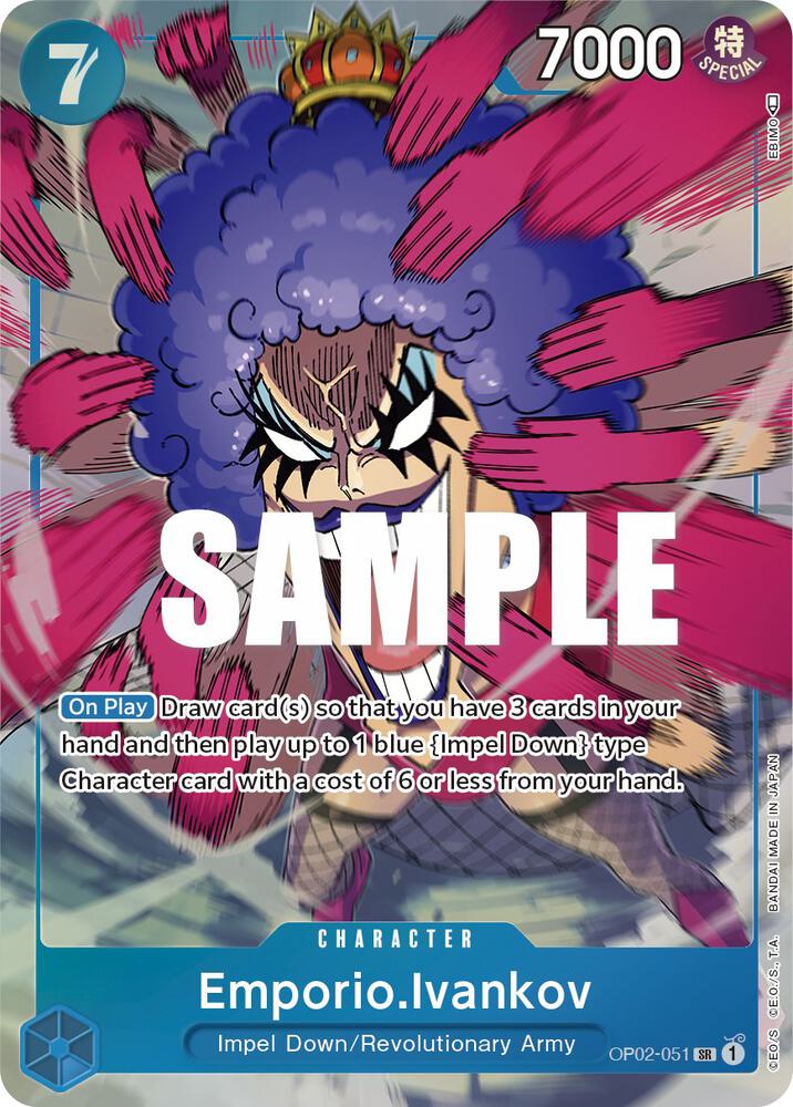 Emporio.Ivankov OP02-051 (Paramount War)  - Alternate Art Foil