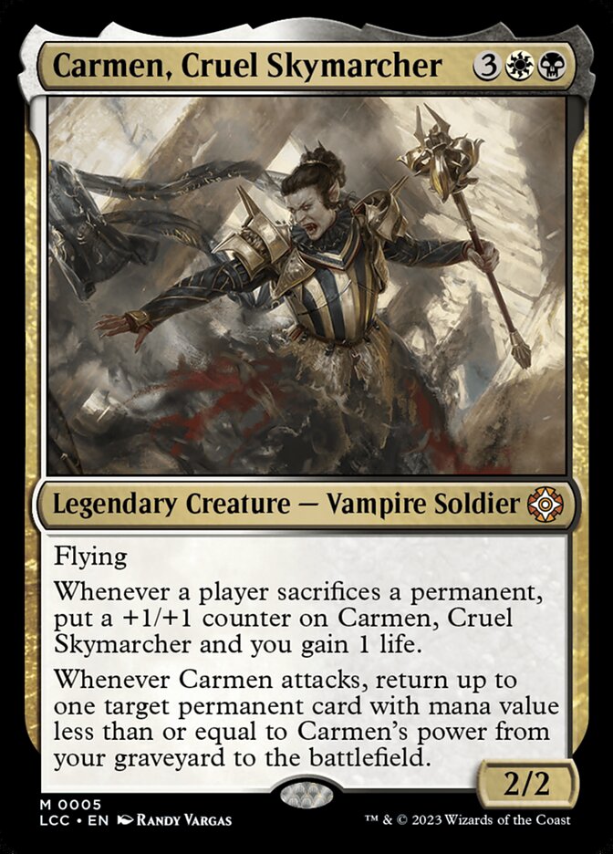 Carmen, Cruel Skymarcher 5/370 (Commander: The Lost Caverns of Ixalan)  - Foil