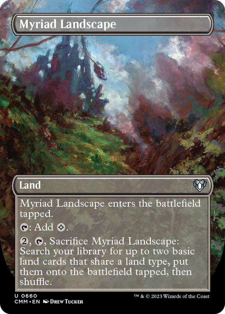 Myriad Landscape 660/451 (Commander Masters)  - Borderless Foil