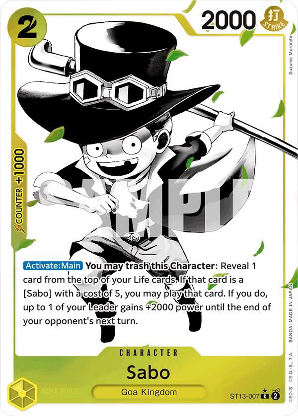 Sabo ST13-007 (Ultra Deck: The Three Brothers)  - Parallel Foil