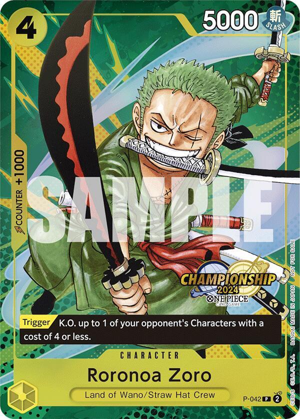 Roronoa Zoro (2024 Event Pack) P-042 (One Piece Promotion Cards)  - Foil