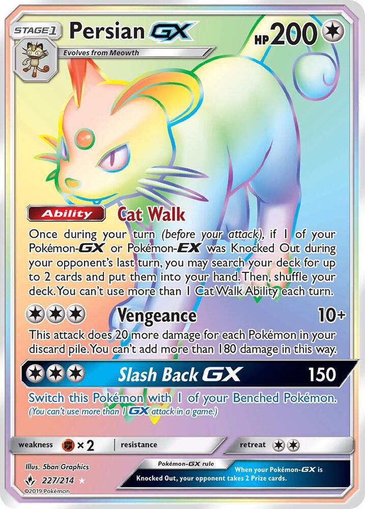 Persian GX 227/214 (SM - Unbroken Bonds)  - Holofoil