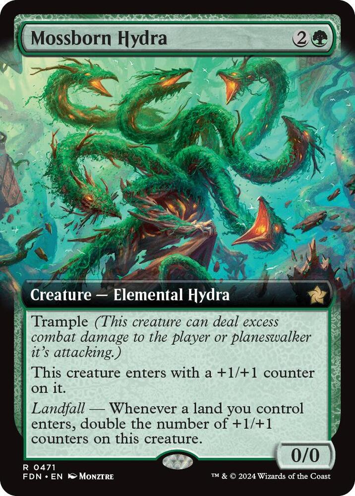Mossborn Hydra 471/291 (Foundations)  - Extended Art