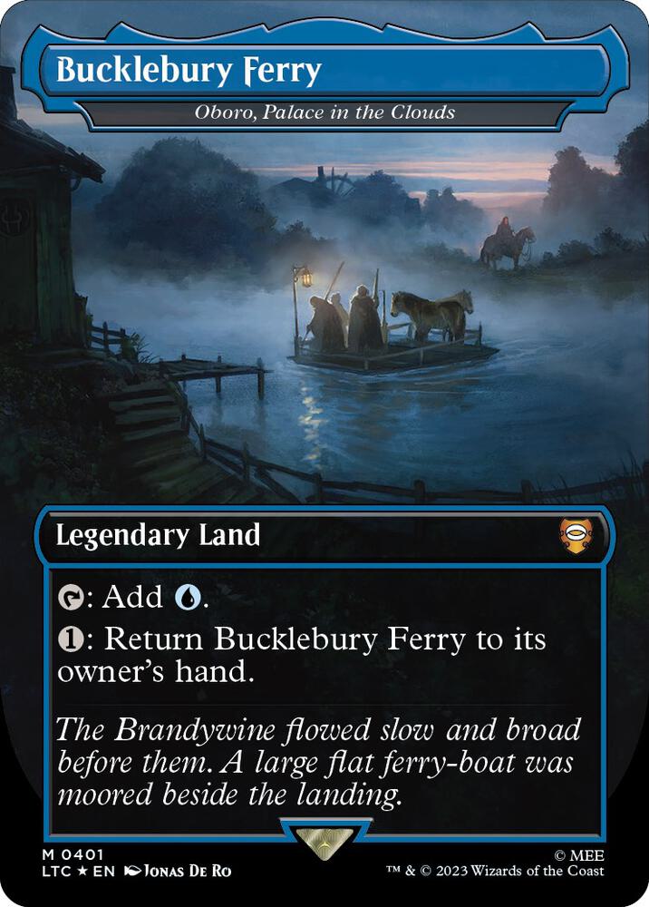 Bucklebury Ferry Oboro Palace in the Clouds Borderless Surge Foil 401 (Commander: The Lord of the Rings: Tales of Middle-earth)  - Borderless Surge Foil