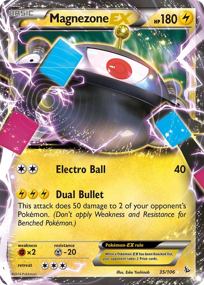 2014 Pokemon XY - Flashfire 35/106 Magnezone EX Ultra Rare