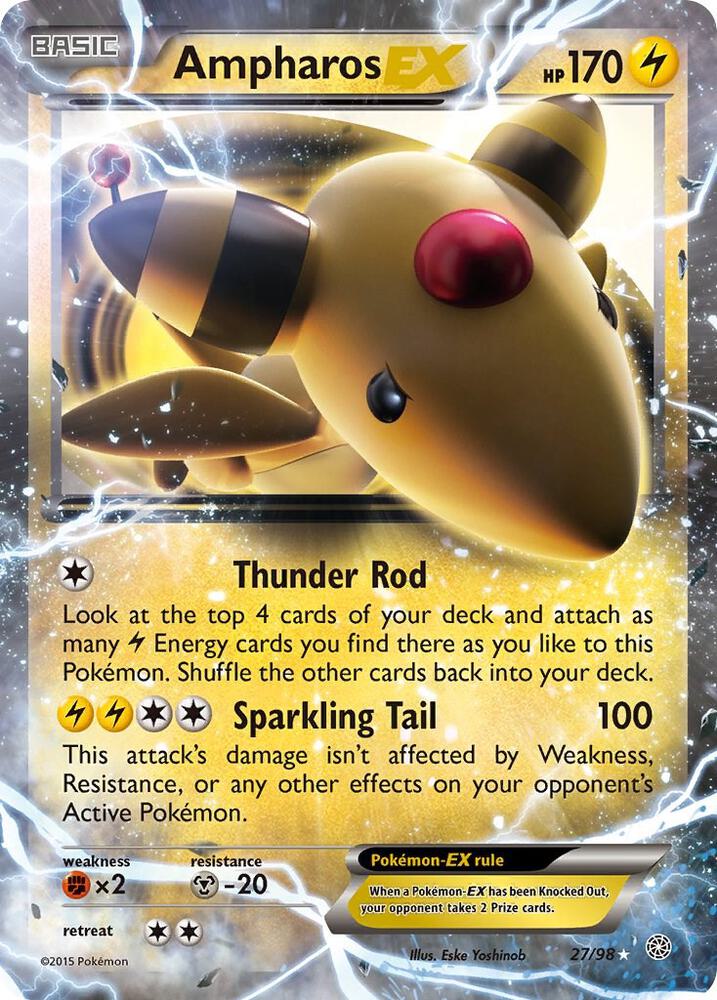 Ampharos EX 27/98 (XY - Ancient Origins)  - Holofoil