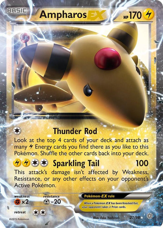 Ampharos EX 27/98 (XY - Ancient Origins)  - Holofoil