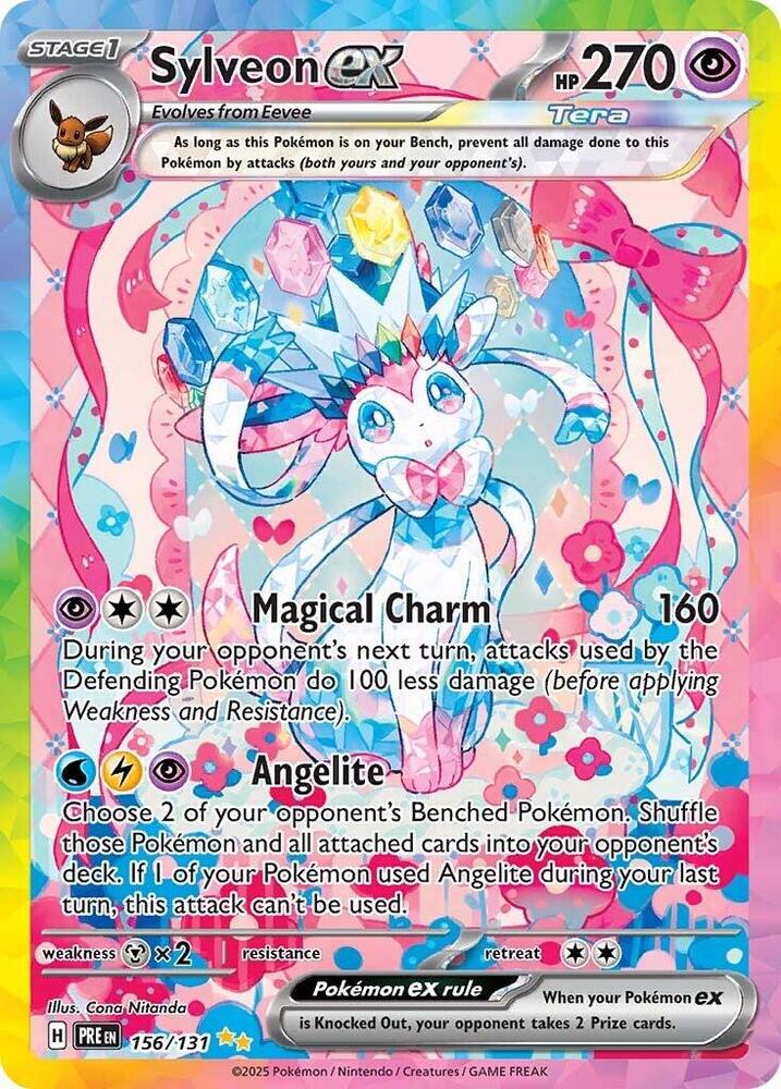 Sylveon ex 156/131 (SV: Prismatic Evolutions)  - Holofoil