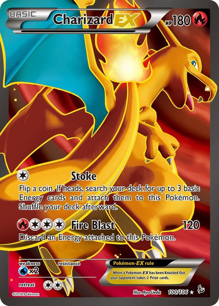 2014 Pokemon XY - Flashfire 100/106 Charizard EX Full Art Ultra Rare