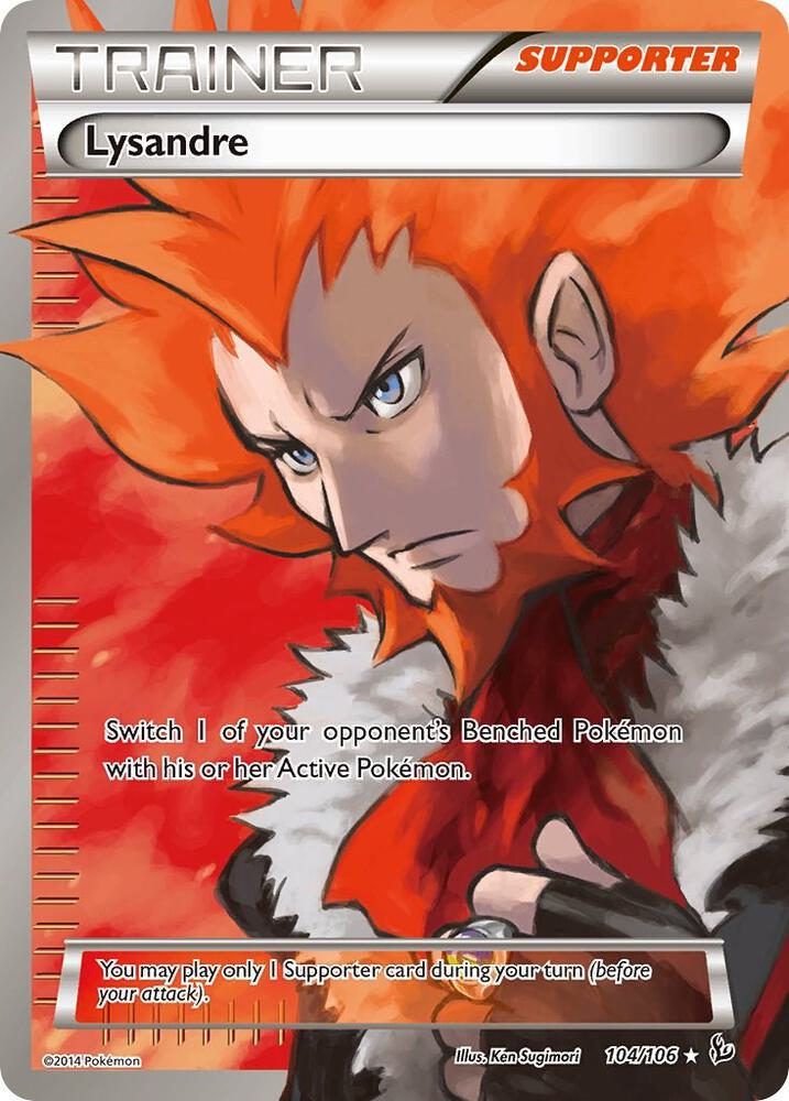 2014 Pokemon XY - Flashfire 104/106 Lysandre Full Art Ultra Rare
