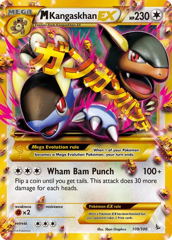 2014 Pokemon XY - Flashfire 109/106 M Kangaskhan EX Secret Rare