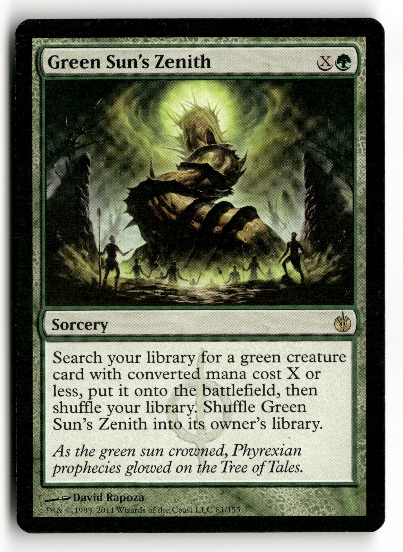 Magic The Gathering Mirrodin Besieged 81 Green Sun's Zenith R NM