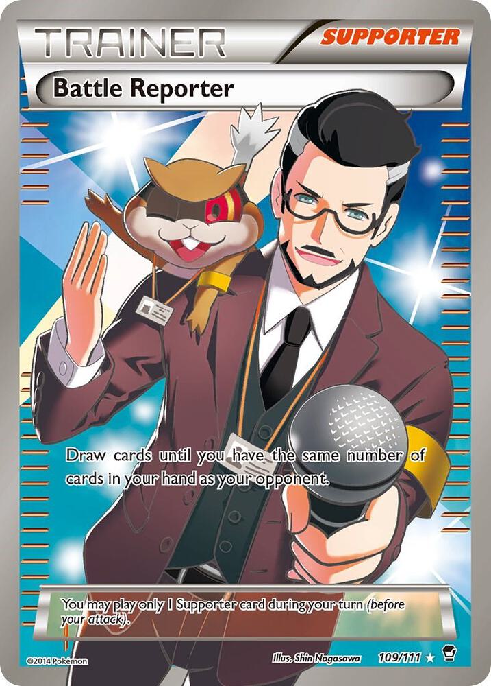 2014 Pokemon XY - Furious Fists 109/111 Battle Reporter Full Art Ultra Rare