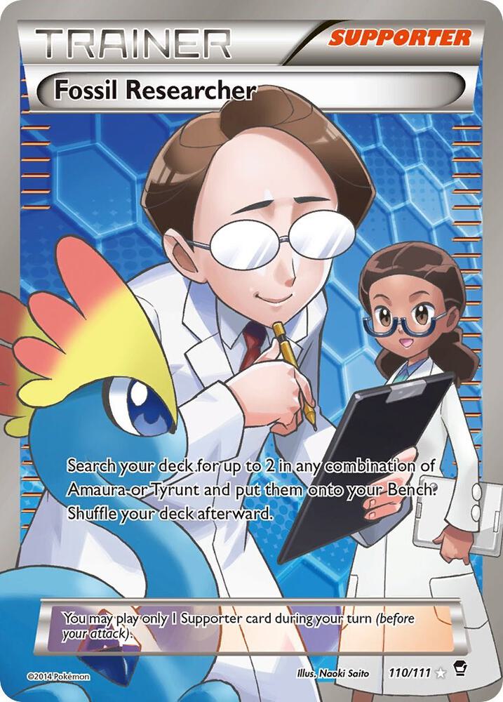 2014 Pokemon XY - Furious Fists 110/111 Fossil Researcher Full Art Ultra Rare