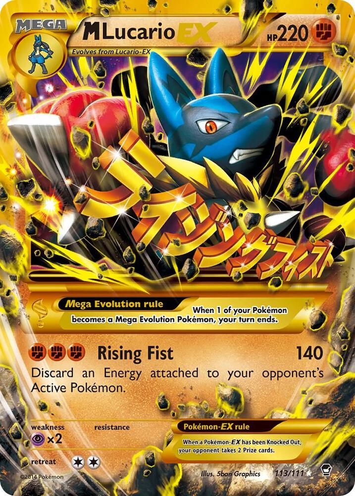 2014 Pokemon XY - Furious Fists 113/111 M Lucario EX Secret Rare