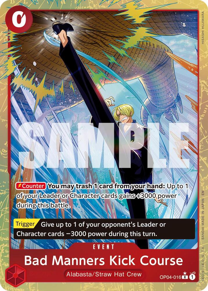 Bad Manners Kick Course OP04-016 (Premium Booster -The Best- Vol. 2)  - Alternate Art Foil