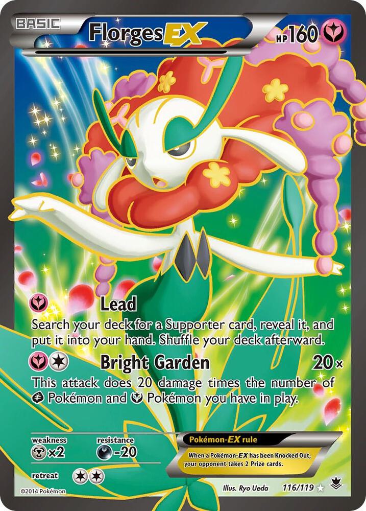 2014 Pokemon XY - Phantom Forces 116/119 Florges EX Full Art Ultra Rare
