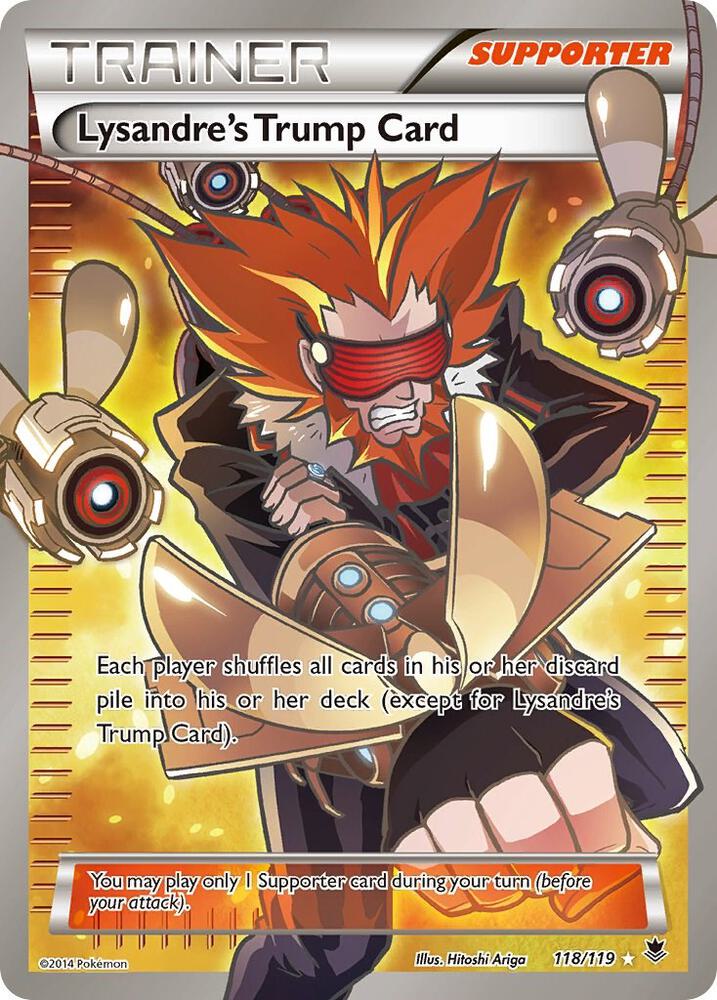 2014 Pokemon XY - Phantom Forces 118/119 Lysandre's Trump Card Ultra Rare