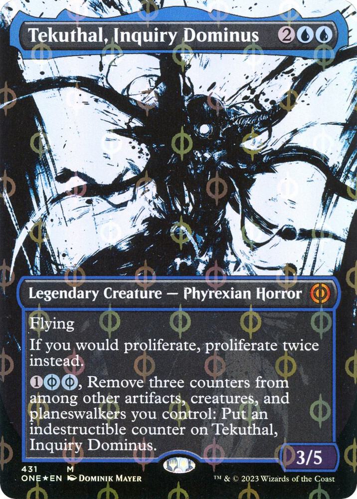 Tekuthal, Inquiry Dominus 431/ (Phyrexia: All Will Be One)  - Borderless Compleat Foil
