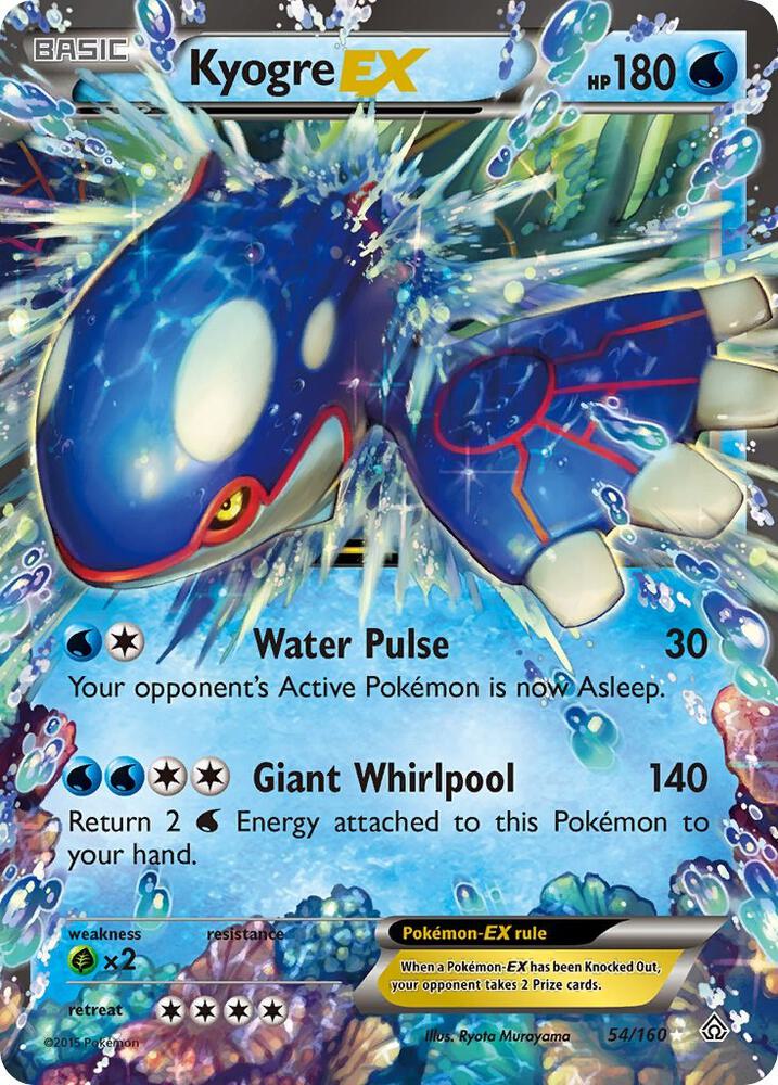 2015 Pokemon XY - Primal Clash 54/160 Kyogre EX Ultra Rare
