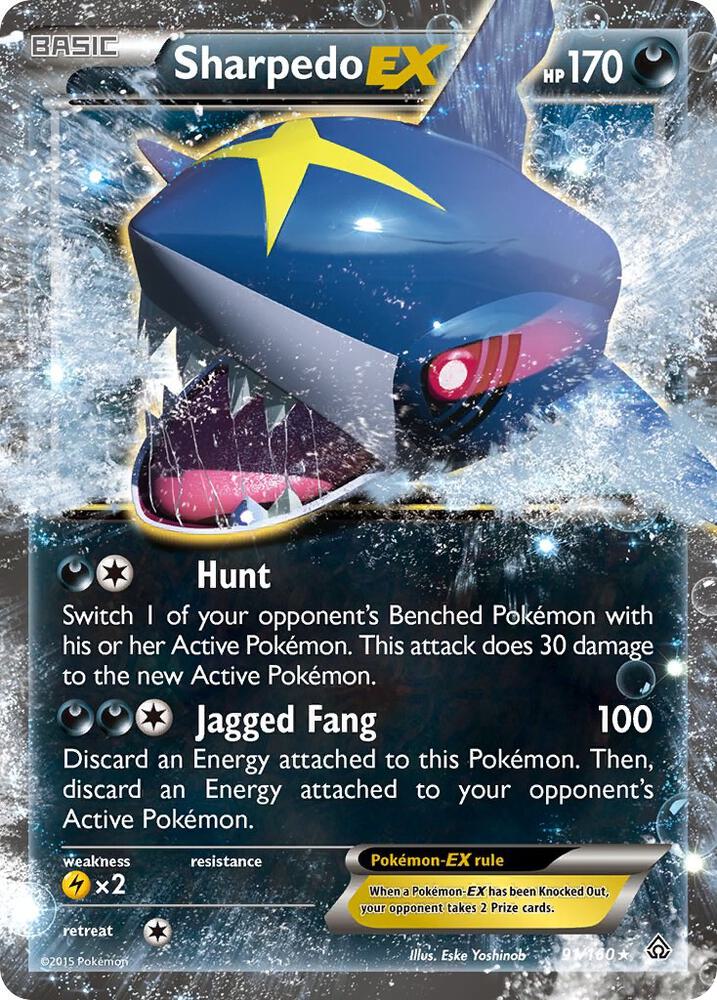 2015 Pokemon XY - Primal Clash 91/160 Sharpedo EX Ultra Rare