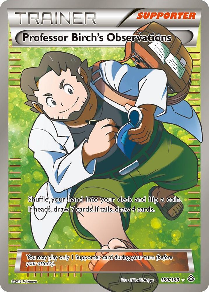 2015 Pokemon XY - Primal Clash 159/160 Professor Birch's Observations Ultra Rare