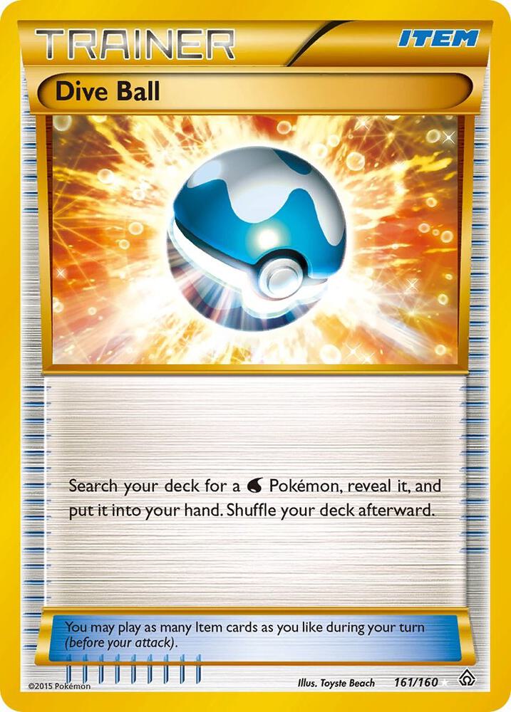 2015 Pokemon XY - Primal Clash 161/160 Dive Ball Secret Rare