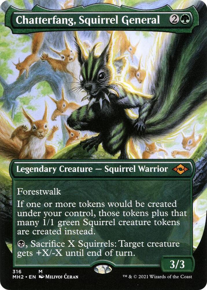 Chatterfang Squirrel General Borderless 316 (Modern Horizons 2) 