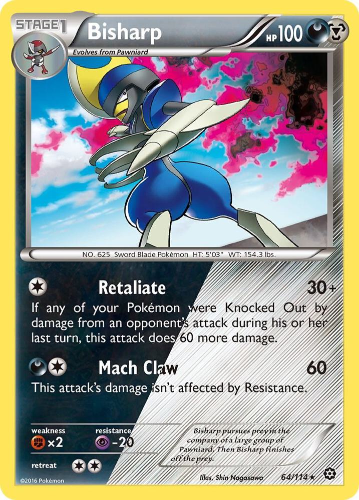 Bisharp 64/114 (XY - Steam Siege)  - Holofoil
