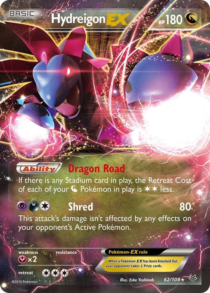 2015 Pokemon XY - Roaring Skies 62/108 Hydreigon EX Ultra Rare
