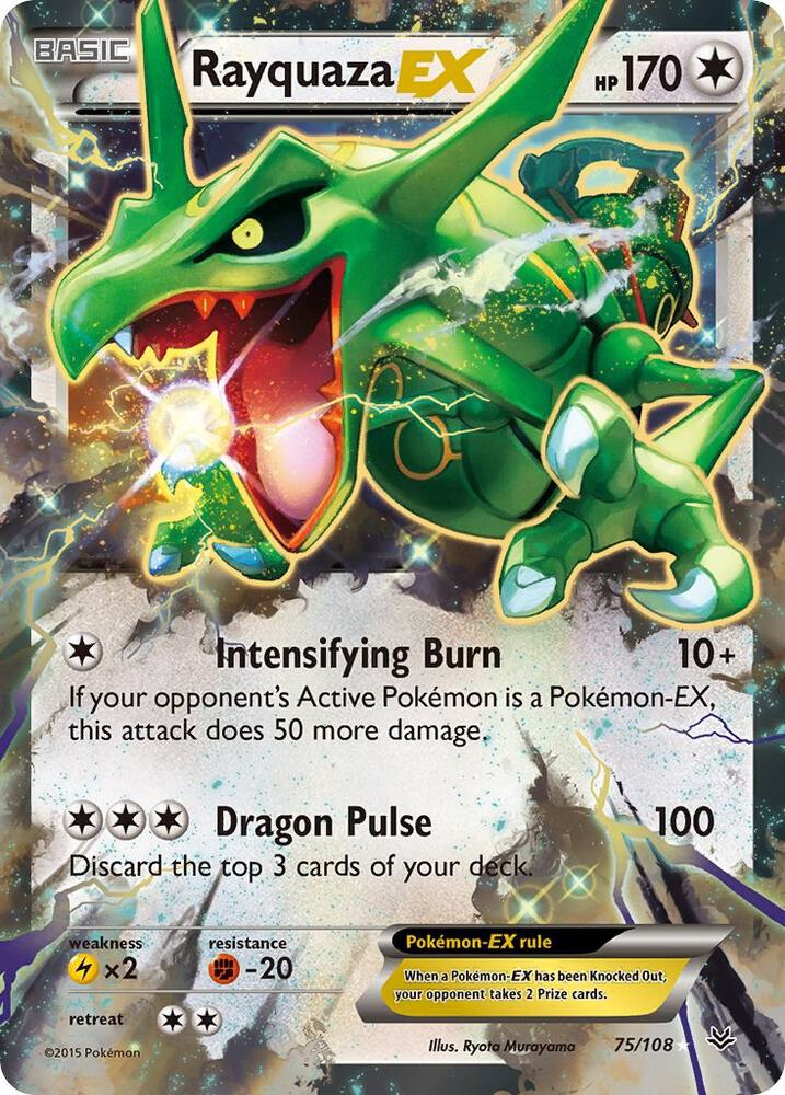 2015 Pokemon XY - Roaring Skies 75/108 Rayquaza EX Ultra Rare