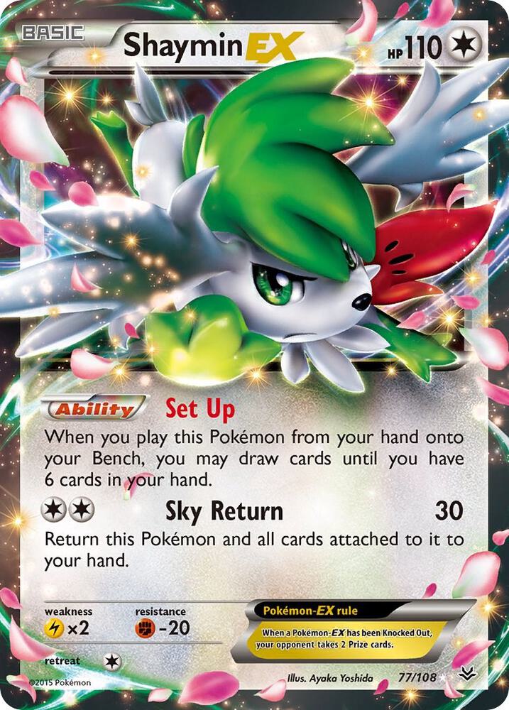 2015 Pokemon XY - Roaring Skies 77/108 Shaymin EX Ultra Rare