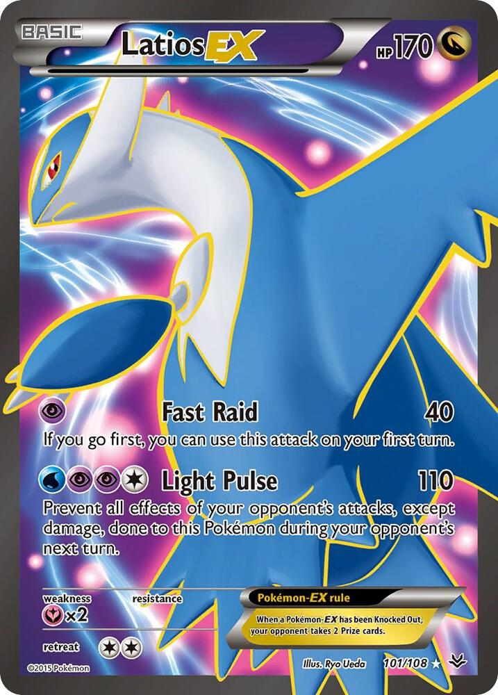2015 Pokemon XY - Roaring Skies 101/108 Latios EX Full Art Ultra Rare