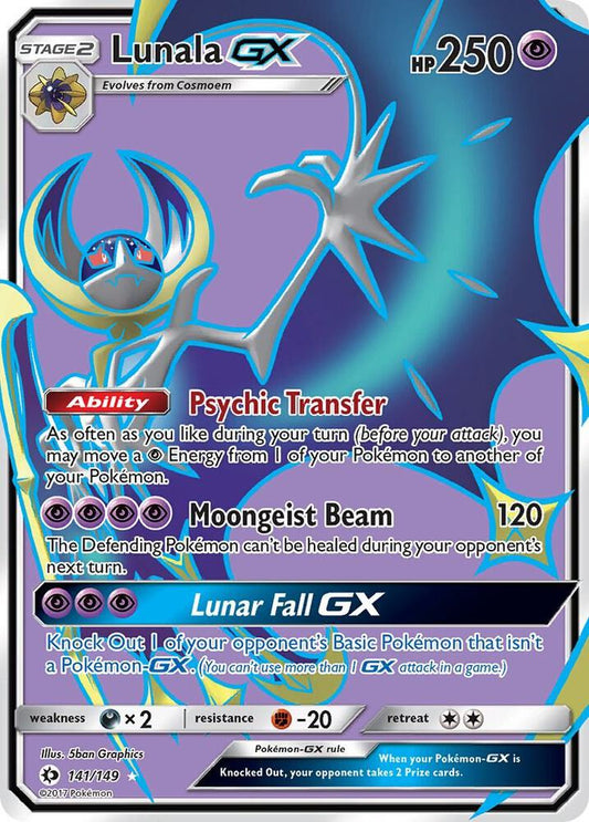 Lunala GX Full Art 141/149 (SM Base Set)  - Holofoil