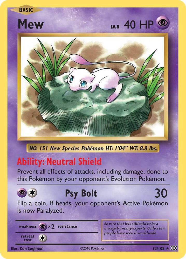 Mew 53/108 (XY - Evolutions)  - Holofoil