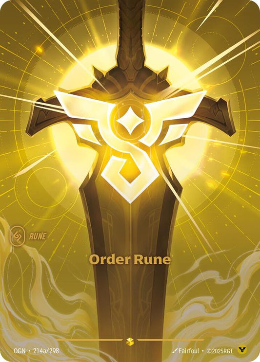 Order Rune Alternate Art 214a/298 (Origins)  - Foil