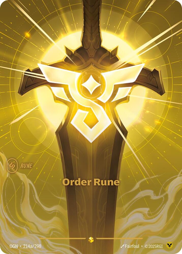Order Rune Alternate Art 214a/298 (Origins)  - Foil