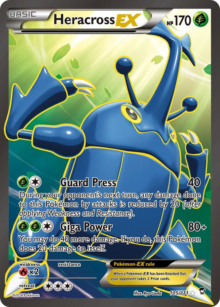 Heracross EX 105/111 (XY - Furious Fists)  - Holofoil