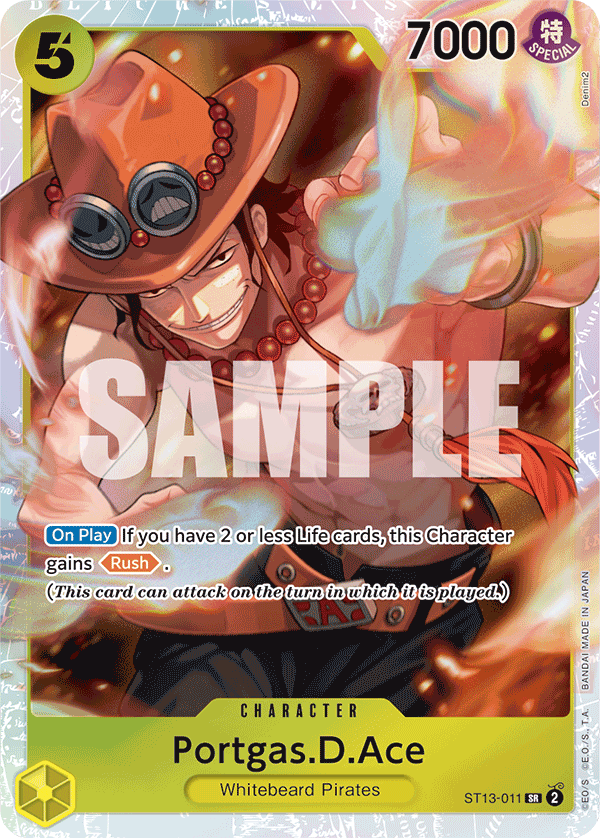 One Piece TCG ST13-011 Portgas.D.Ace SR 3 Brothers Starter Deck One Piece TCG ST13-011 Portgas.D.Ace SR 3 Brothers Starter Deck