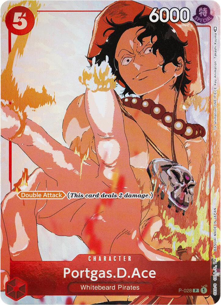 Portgas.D.Ace (Gift Col.) P-028 (One Piece Promotion Cards)  - Alternate Art Foil