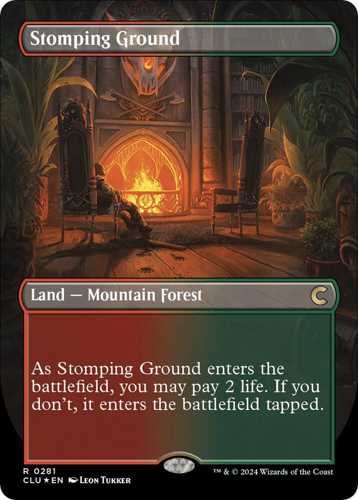 Stomping Ground 281/289 (Ravnica: Clue Edition)  - Borderless Foil