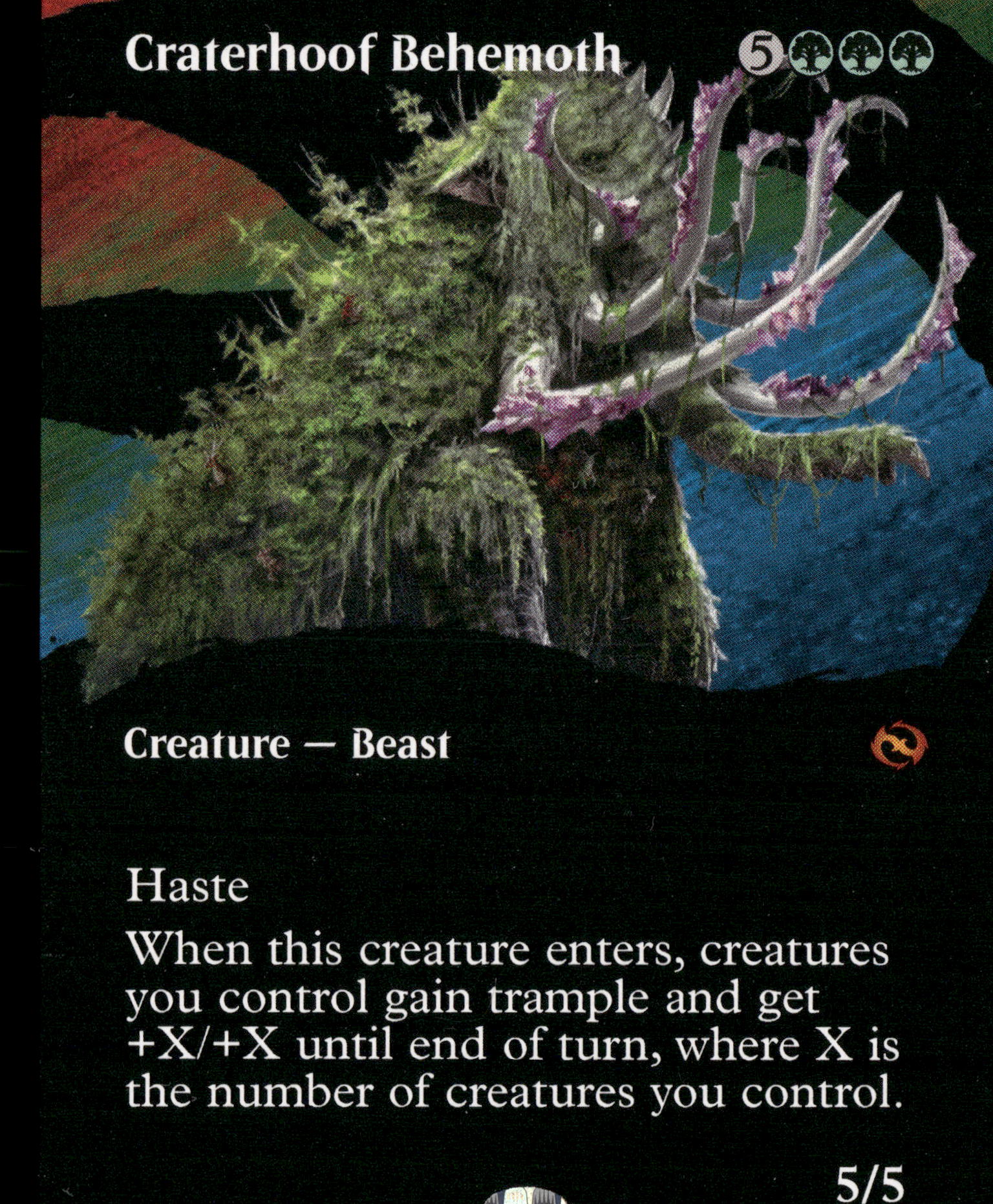 Magic The Gathering Tarkir: Dragonstorm 346 Craterhoof Behemoth (Borderless) M NM